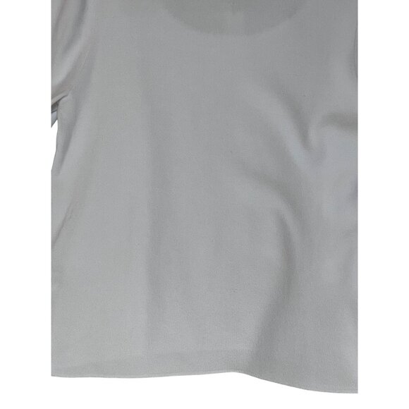 NWT Talbots White Scoop Neck Short Sleeve Top Large Pull Over Minimalist Stretch - Picture 16 of 16
